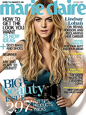 Lindsay Lohan, Marie Claire cover Lindsay Lohan, Marie Claire cover